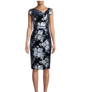 BLACK HALO Women's Jackie O Floral Sheath Dress